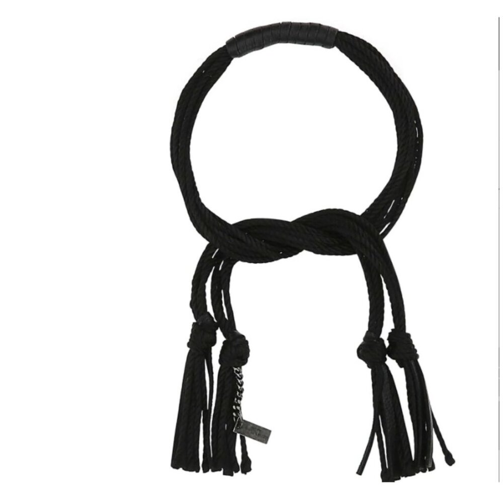 Saint Laurent Black Fabric Bracelet